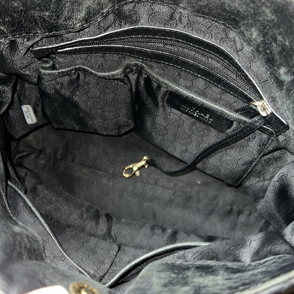 Michael Michael Kors Hamilton North South Tote in Black Studded Leather - Picture 13 of 16